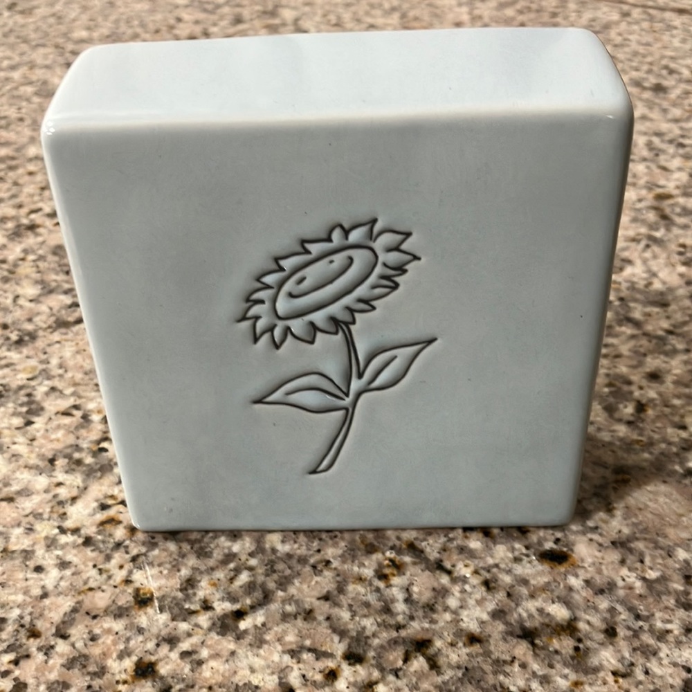 Rae Dunn by Magenta ceramic spring square light blue decor